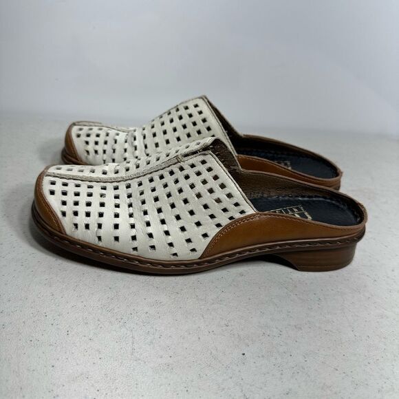 Rieker Women Shoe Doris Size 6,5-7 EUR 37 Slip On Leather Clogs  Worn Once - Picture 4 of 7